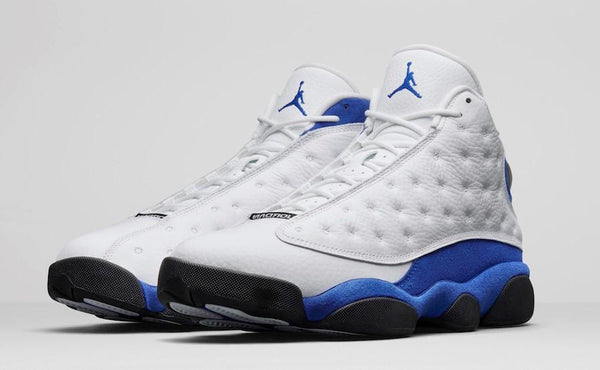 Jordan 13 White Hyper Royal Basketball Shoes