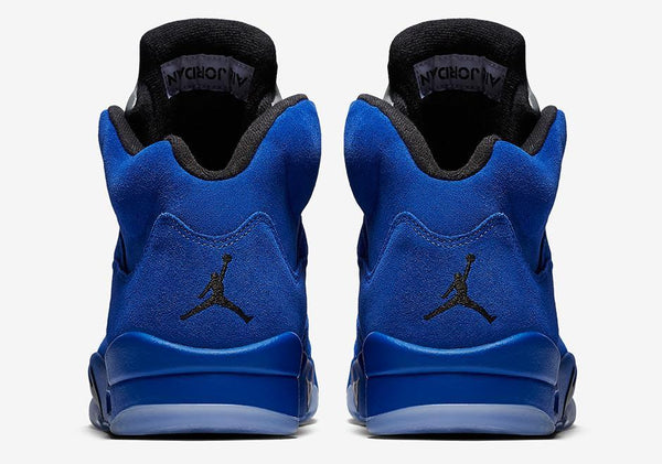 Jordan 5 Blue Suede Basketball Shoes