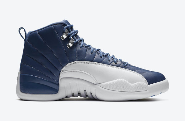 Jordan 12 Indigo Stone Blue Basketball Shoes