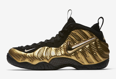 Air Foamposite Pro Metallic Gold Basketball Shoes