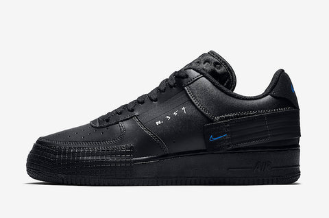 Air Force 1 Type Black Photo Blue Shoes