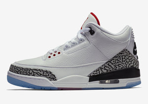 Jordan 3 White Cement Free Throw Line Basketball Shoes