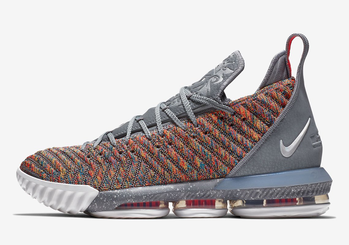 LeBron 16 Multicolor Grey Basketball Shoes