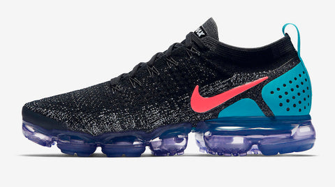 Air VaporMax Flyknit 2 Black Hot Punch Shoes