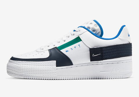 Air Force 1 Type Blue And Green Shoes