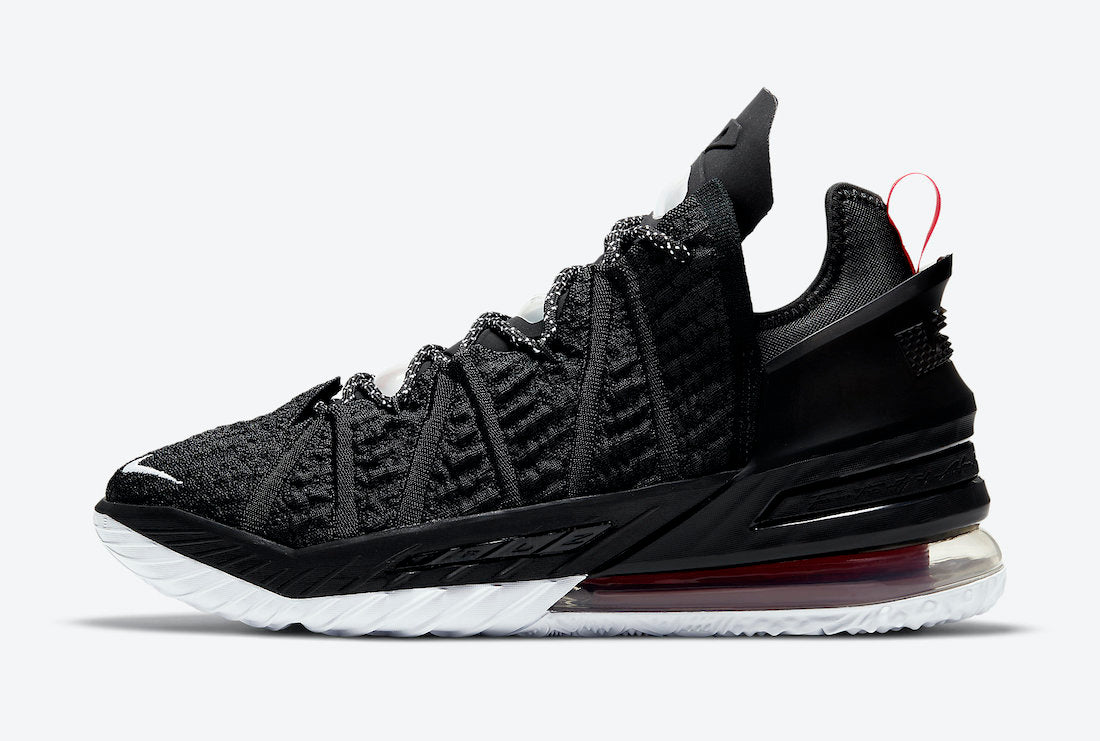 LeBron 18 Black Red White Basketball Shoes