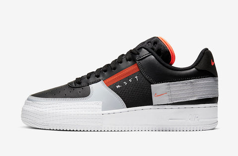 Air Force 1 Type Black Hyper Crimson Shoes