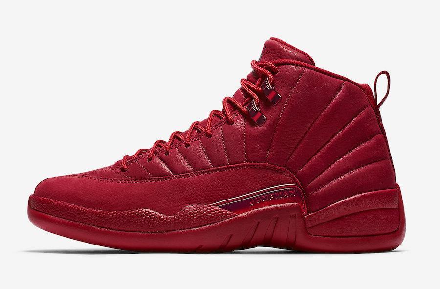 Jordan 12 Bulls Gym Red Basketball Shoes