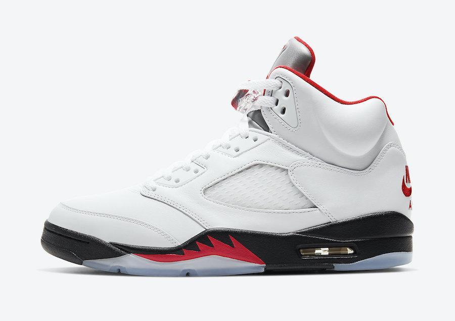 Jordan 5 Fire Red Basketball Shoes