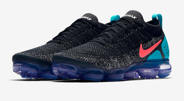 Air VaporMax Flyknit 2 Black Hot Punch Shoes