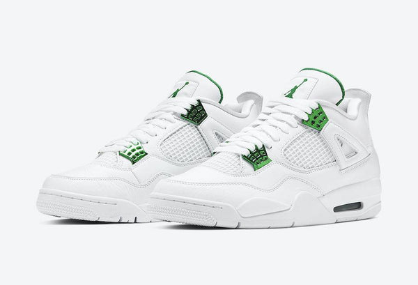 Jordan 4 Green Metallic Basketball Shoes