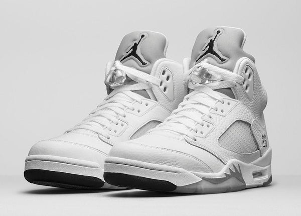 Jordan 5 Metallic Silver Basketball Shoes