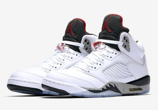 Jordan 5 White Cement Basketball Shoes