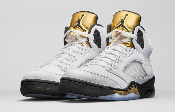 Jordan 5 Olympic Gold Medal Basketball Shoes