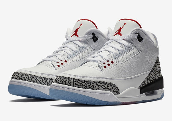 Jordan 3 White Cement Free Throw Line Basketball Shoes