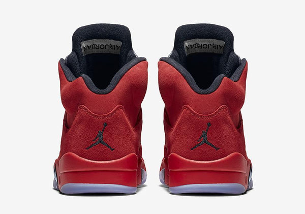 Jordan 5 Red Suede Basketball Shoes