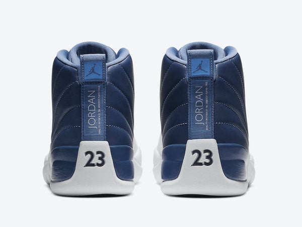 Jordan 12 Indigo Stone Blue Basketball Shoes