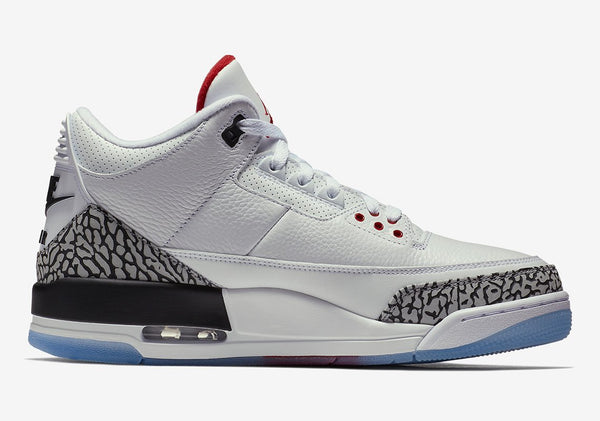 Jordan 3 White Cement Free Throw Line Basketball Shoes