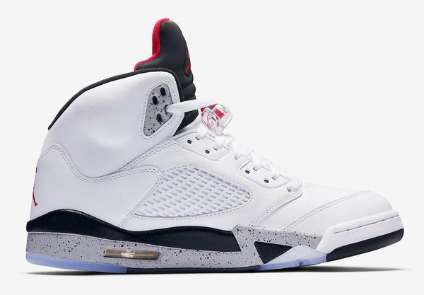 Jordan 5 White Cement Basketball Shoes