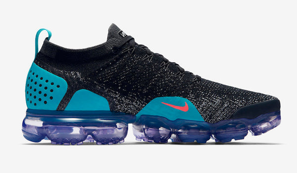 Air VaporMax Flyknit 2 Black Hot Punch Shoes